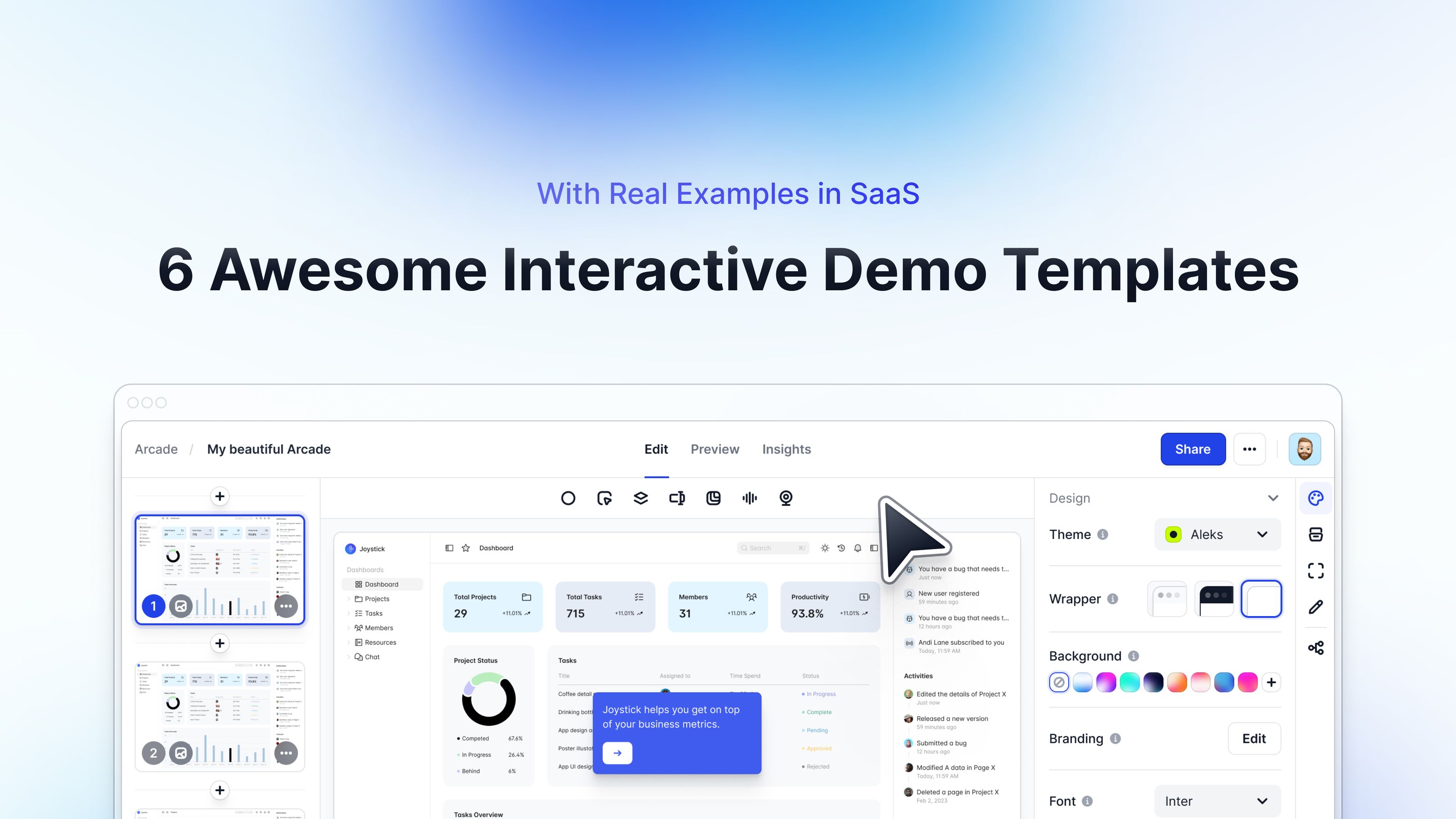6 Awesome Interactive Demo Templates Arcade Blog